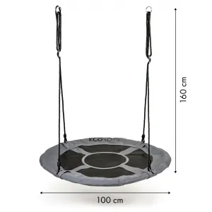 ECOTOYS Záhradná hojdačka Lexi 100 cm sivá