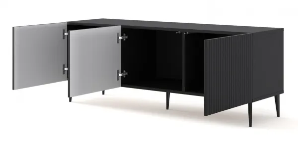 ARTBm TV stolík RAVENNA B 3D 150  | čierna matná Prevedenie: Čierny mat  / čierne nohy