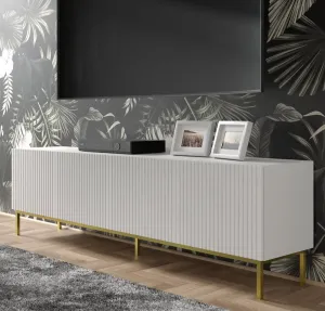 ARTBm Tv stolík RAVENNA B 4D 200  | biela matná Prevedenie: Biela matná / čierne nohy