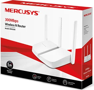 MERCUSYS MW305R WiFi4 router (N300, 2,4GHz, 3x100Mb/s LAN, 1x100Mb/s WAN)