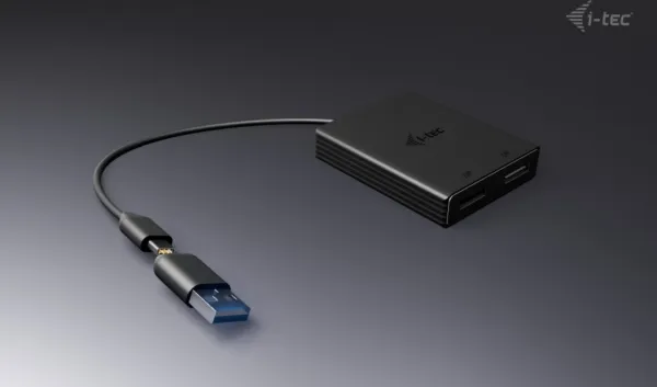 i-tec USB-A/USB-C Dual 4K DP Video Adapter
