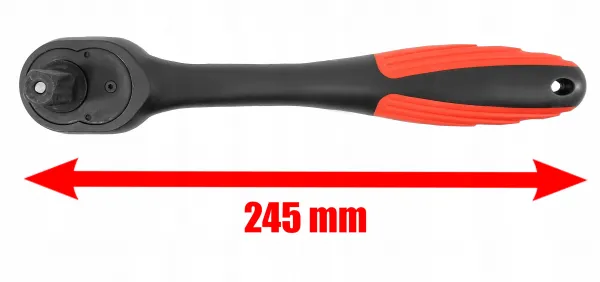 VERKE Račňa 1/2" 72 zubov, čierna