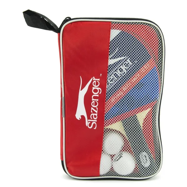 Sada stolní tenis/ping pong dřevěná 24cm s míčky v pouzdře