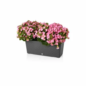 FlowerLover Samozavlažovací kvetináč Supreme 50 antracitový 49,5 x 19 x 19 cm