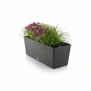 FlowerLover Samozavlažovací kvetináč Supreme 50 antracitový 49,5 x 19 x 19 cm