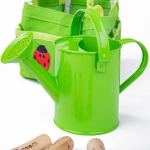 Bigjigs Toys Záhradný set náradia v plátené taške zelený