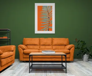 Plagát s paspartou list na oranžovom pozadí