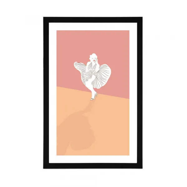 Plagát s paspartou famózna Marilyn Monroe