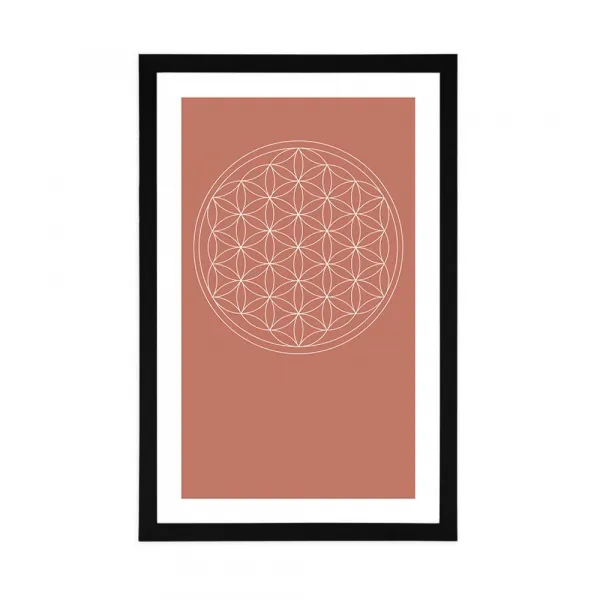 Plagát s paspartou nádherná Mandala