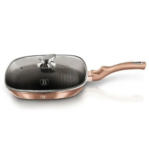 Berlinger Haus Grilovacia panvica s pokrievkou Rosegold Metallic Line, 28 cm