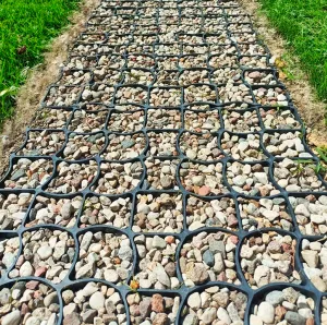 JAKS Zatrávňovacia plastová dlažba E4 50 x 50 cm čierna