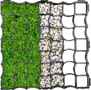 JAKS Zatrávňovacia plastová dlažba E4 50 x 50 cm čierna