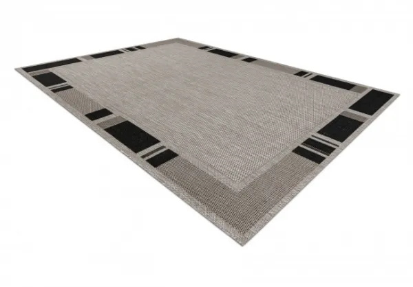 Koberec SIZAL FLOORLUX 20195 strieborný / čierny