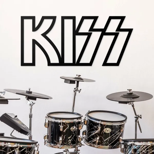 Drevený obraz na stenu - Logo KISS