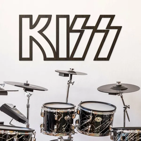 Drevený obraz na stenu - Logo KISS