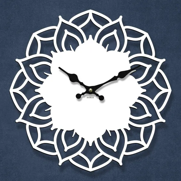 Drevené hodiny mandala - Aura