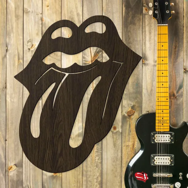 Drevený znak na stenu - The Rolling Stones