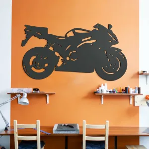 Drevený obraz - Športová motorka