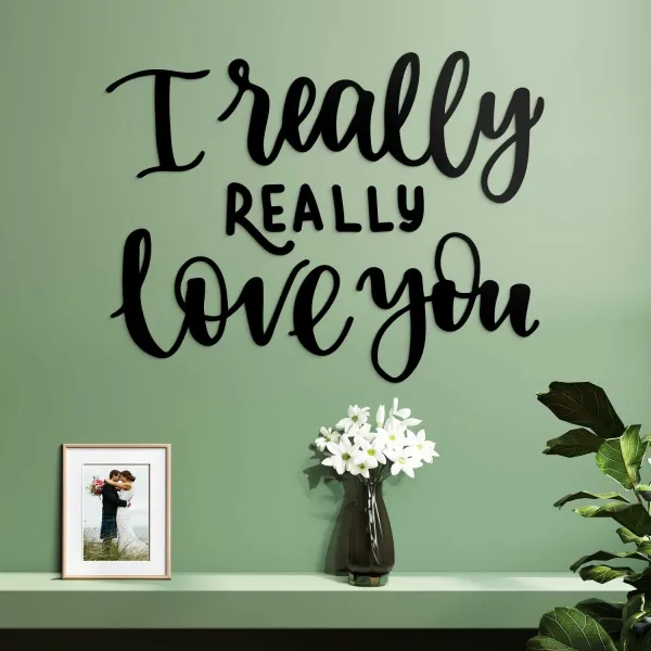 Anglický citát na stenu - I really love you...