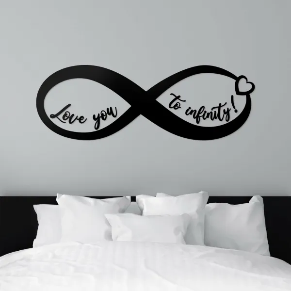 Drevený znak nekonečno - Love you