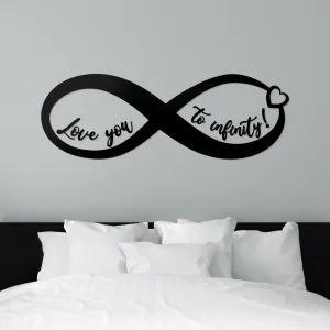 Drevený znak nekonečno - Love you
