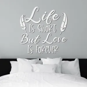 Drevená nálepka - Anglické motto - Life