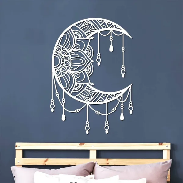 Veľký lapač snov na stenu - Mandala Moon