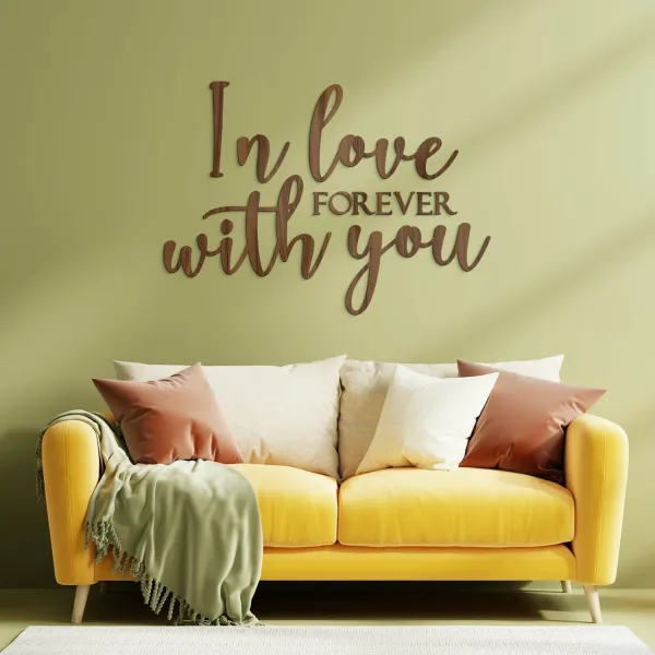 Citát o láske na stenu - In love forever