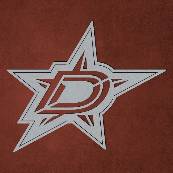 Drevené hokejové logo na stenu - Dallas Stars