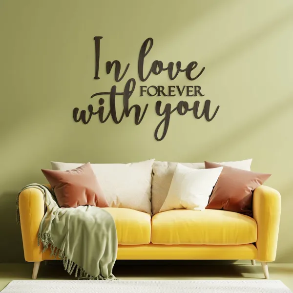 Citát o láske na stenu - In love forever