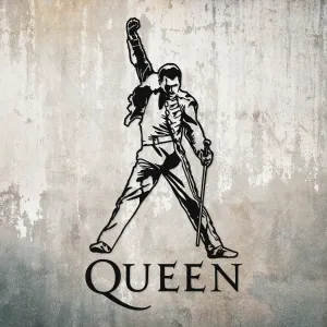 Drevený obraz Queen - Freddie Mercury