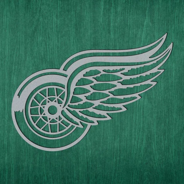 Drevené logo - Detroit Red Wings