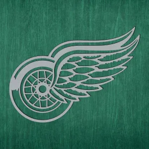 Drevené logo - Detroit Red Wings