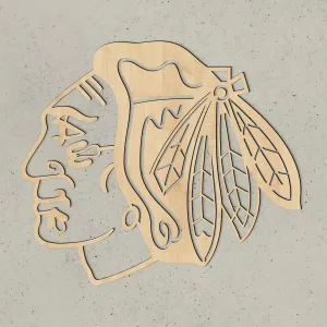 Drevené 3D logo - Chicago Blackhawks