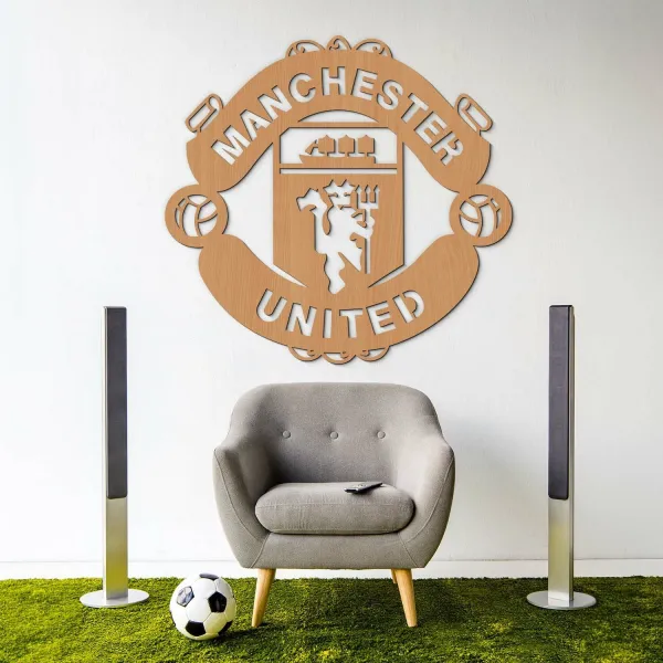 Drevený obraz - Logo Manchester United