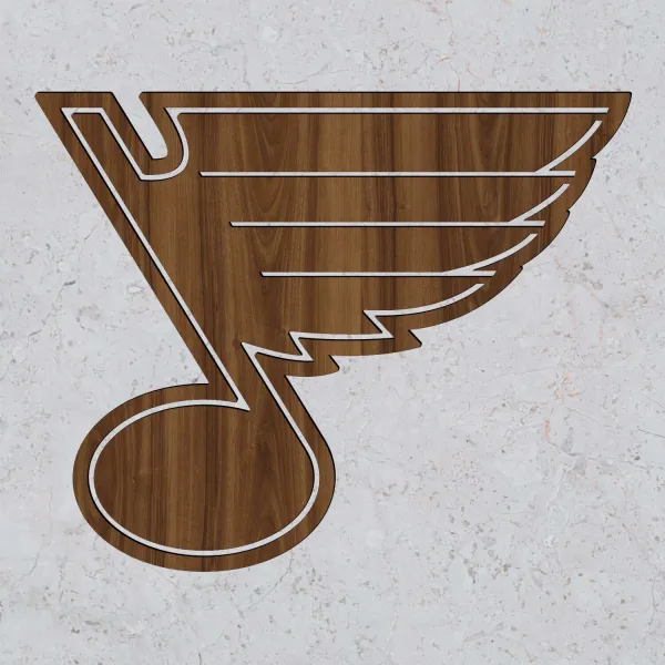 Hokejové logo z dreva - St. Louis Blues