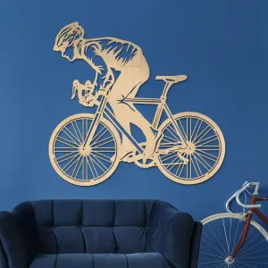 Darček pre cyklistu - Drevený obraz na stenu