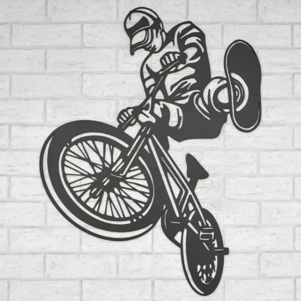 Drevený obraz na stenu - Street cyklista