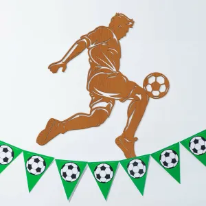 Drevený športový obraz na stenu - Futbalista