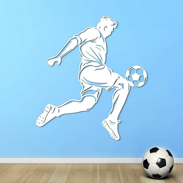 Drevený športový obraz na stenu - Futbalista