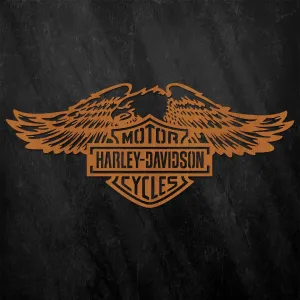 Drevený obraz - Logo Harley Davidson