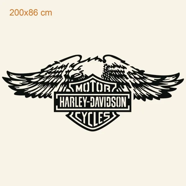 Drevený obraz - Logo Harley Davidson