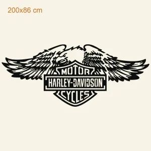 Drevený obraz - Logo Harley Davidson