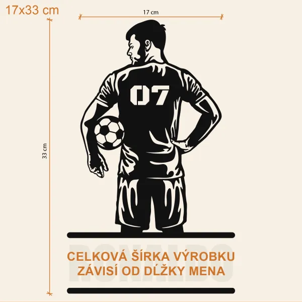 Futbalový darček pre chlapca - Obraz s menom