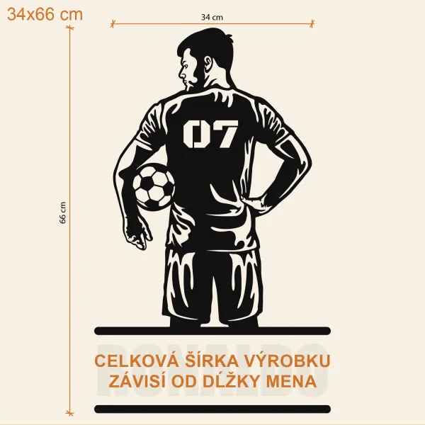 Futbalový darček pre chlapca - Obraz s menom