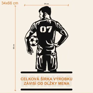 Futbalový darček pre chlapca - Obraz s menom
