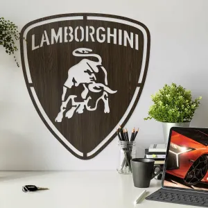 Drevené logo auta - Lamborghini