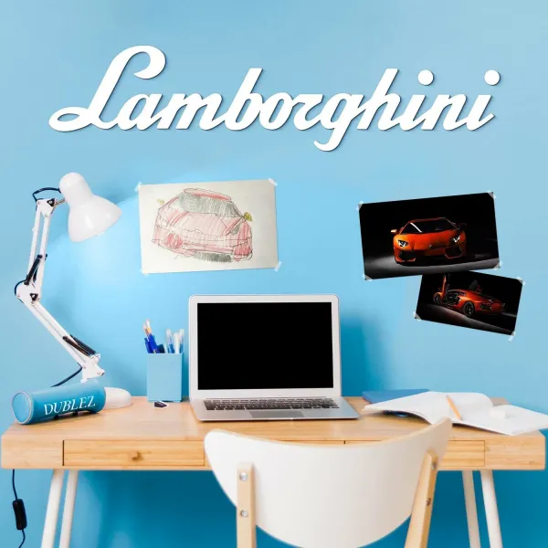Drevený nápis na stenu - Lamborghini
