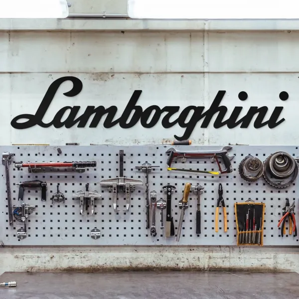 Drevený nápis na stenu - Lamborghini