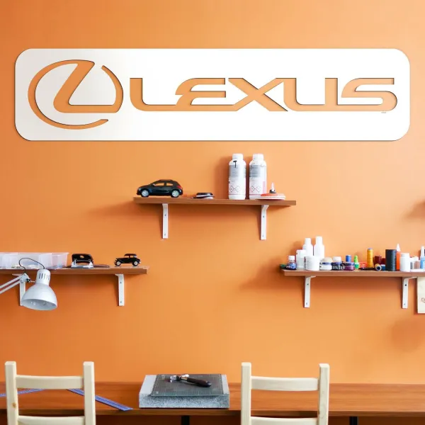 Drevená tabuľka - Logo auta Lexus